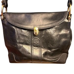 MARINO ORLANDI Black Leather purse Shoulder Bag